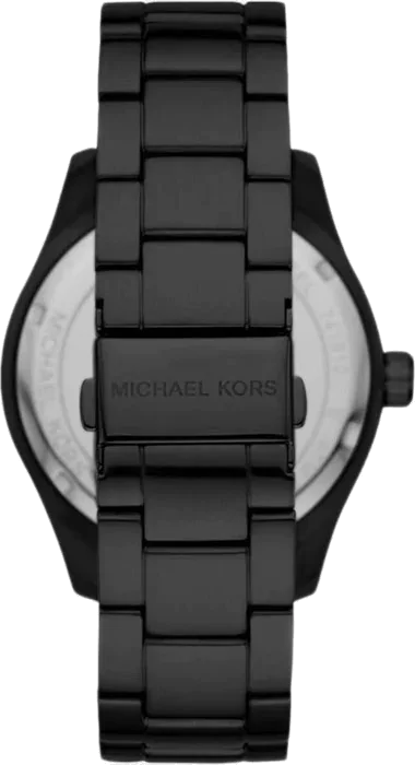 Michael Kors Runway Quartz Black Dial Black Steel Strap Watch For Women - MK4562