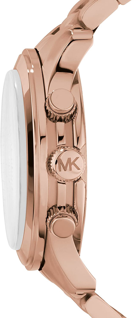 Michael Kors Runway Chronograph Rose Gold Dial Rose Gold Steel Strap Watch for Men - MK8096