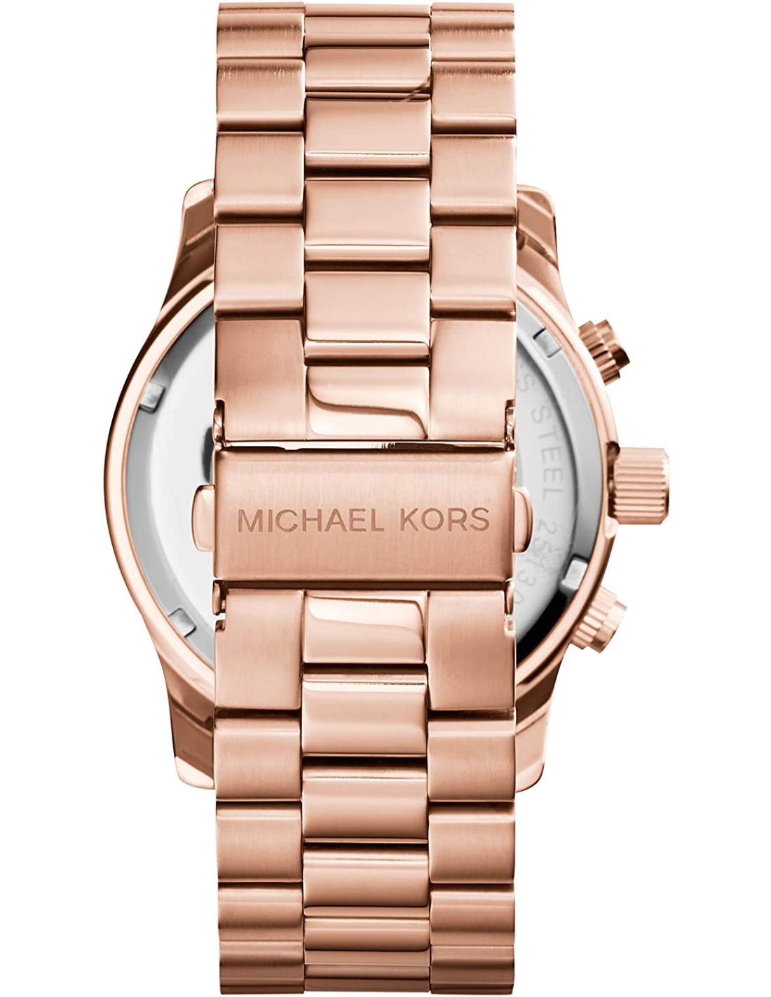 Michael Kors Runway Chronograph Rose Gold Dial Rose Gold Steel Strap Watch for Men - MK8096