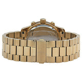 Michael Kors Runway Quartz Orange Dial Gold Steel Strap Watch For Women - MK5930