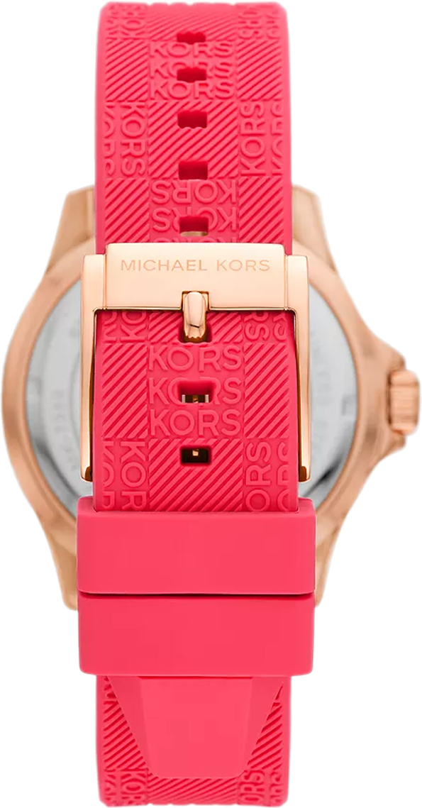 Michael Kors Everest Analog Rose Gold Dial Pink Silicone Strap Watch For Women - MK7359