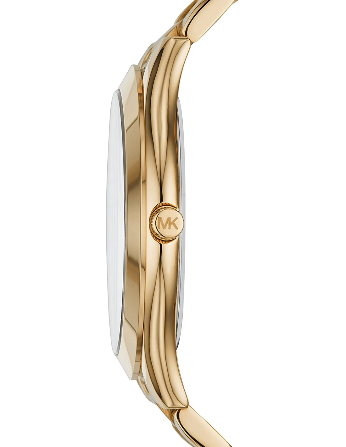 Michael Kors Runway Black Dial Gold Steel Strap Watch for Women - MK3478