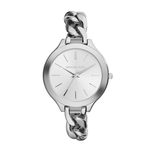 Michael Kors Slim Runway Silver Dial Silver Steel Strap Watch for Women - MK3279