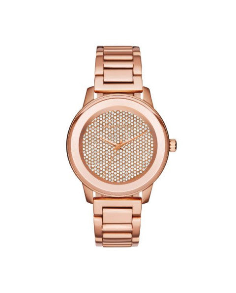 Michael Kors Kinley Rose Gold Dial Rose Gold Steel Strap Watch for Women - MK6210
