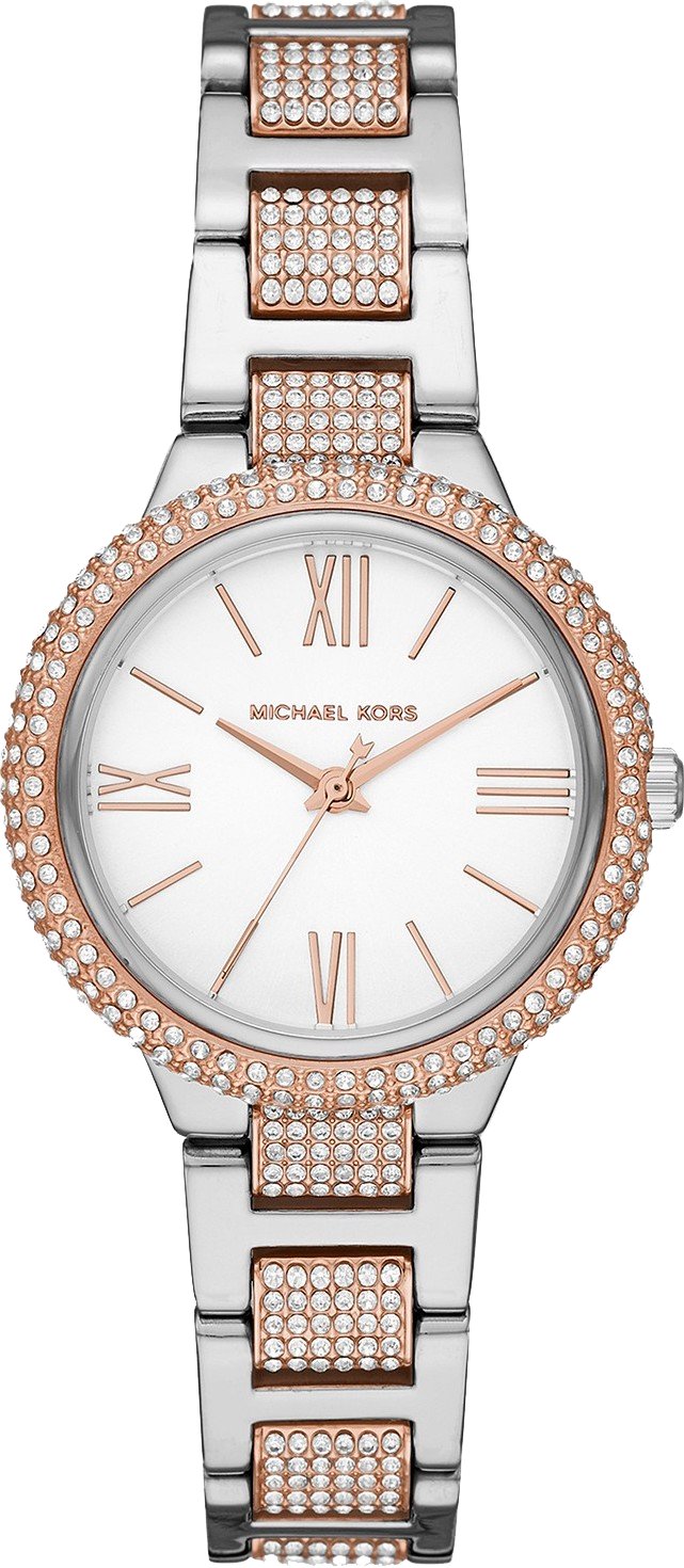 Michael Kors Taryn Quartz White Dial Two Tone Steel Strap Watch For Women - MK4461