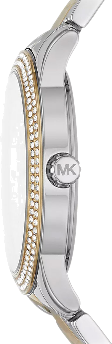 Michael Kors Tibby Multifunction White Dial Two Tone Steel Strap Watch For Women - MK6825