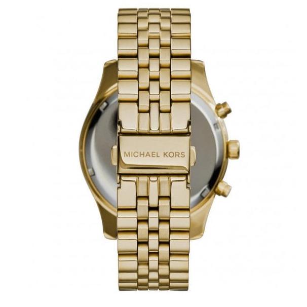 Michael Kors Lexington Crystals Gold Dial Gold Steel Strap Watch for Men - MK8494