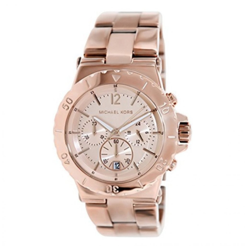 Michael Kors Dylan Rose Gold Dial Rose Gold Steel Strap Watch for Women - MK5314