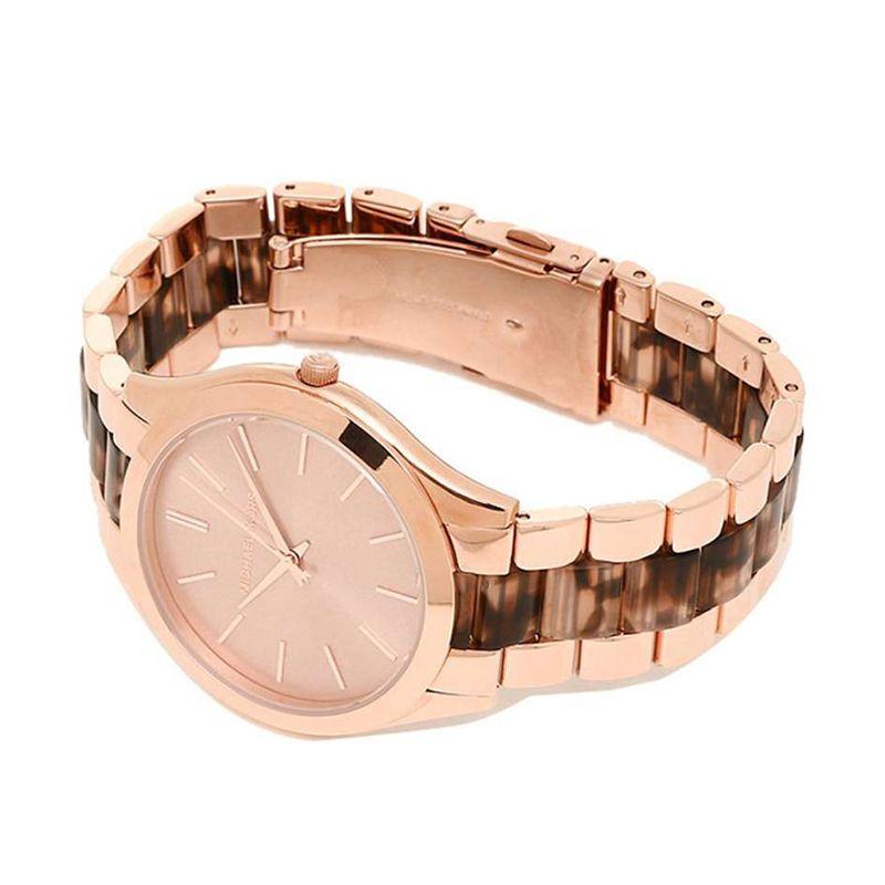 Michael Kors Runway Rose Gold Dial Two Tone Steel Strap Watch for Women - MK4301