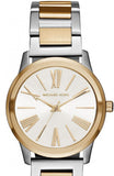 Michael Kors Hartman Quartz White Dial Two Tone Steel Strap Watch For Women - MK3521