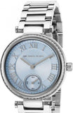 Michael Kors Skylar Quartz Blue Dial Silver Steel Strap Watch For Women - MK5988
