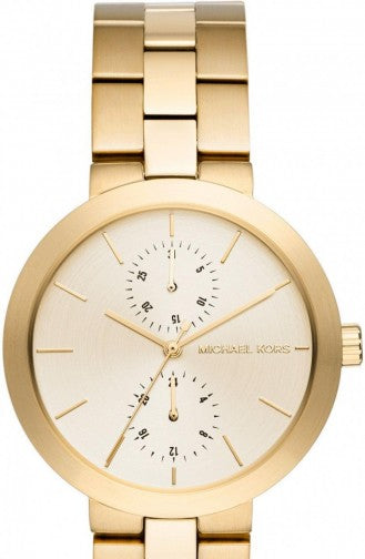 Michael Kors Garner Quartz Gold Dial Gold Steel Strap Watch For Women - MK6408