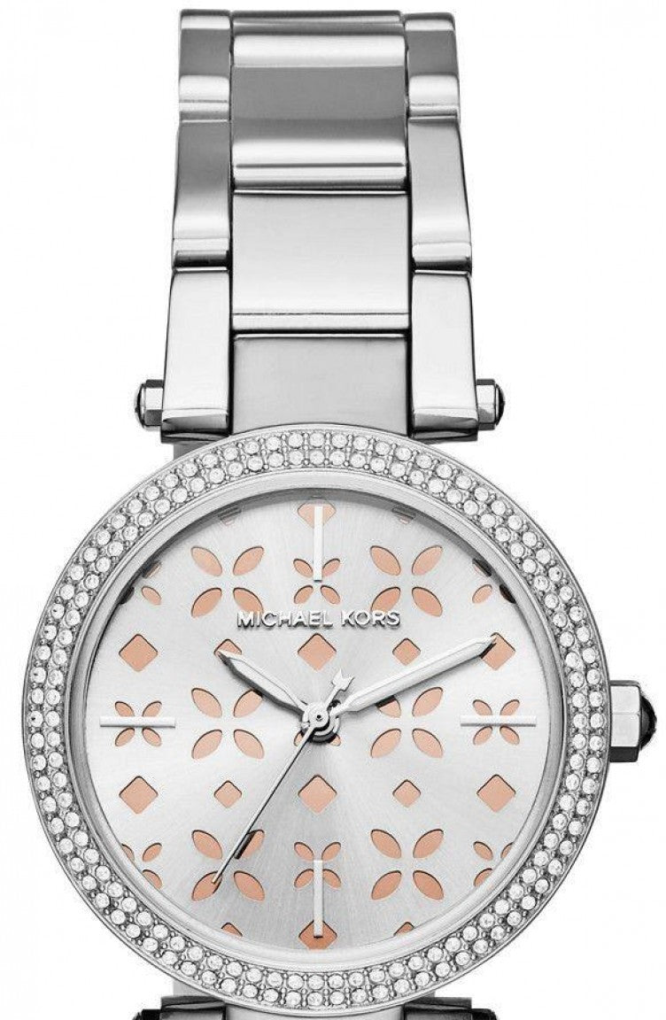 Michael Kors Parker Silver Dial Silver Stainless Steel Strap Watch for Women - MK6483
