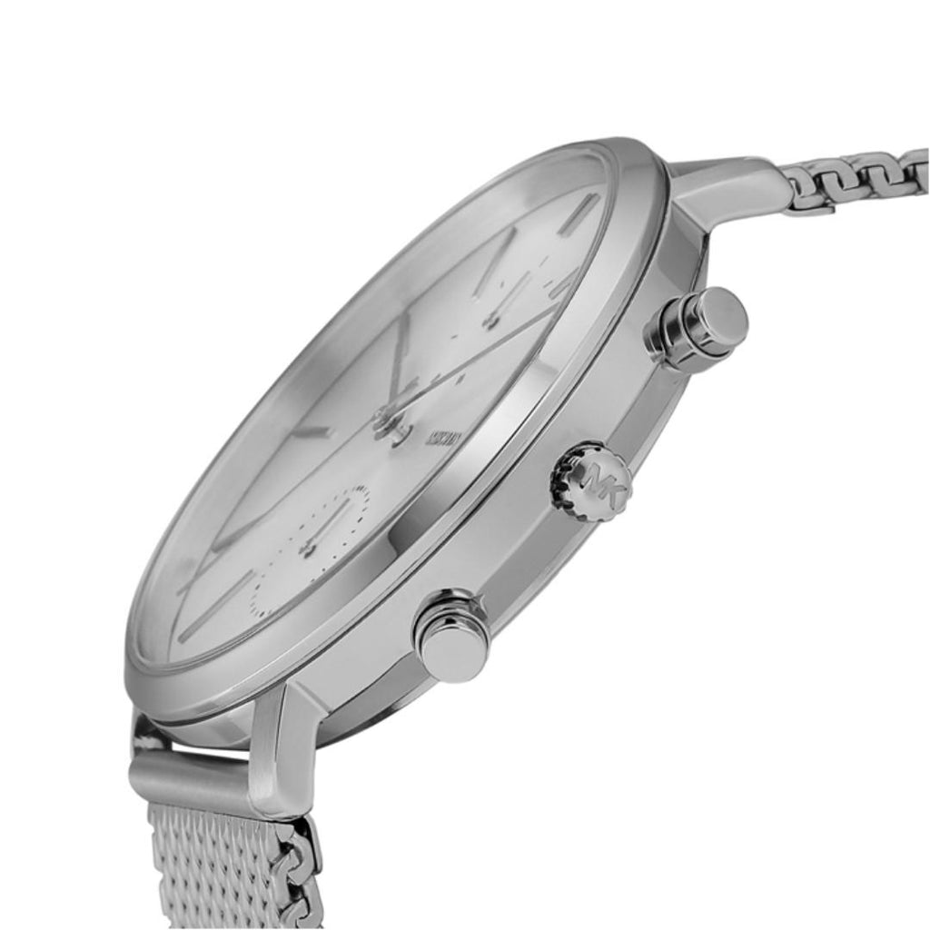 Michael Kors Jaryn Silver Dial Silver Mesh Bracelet Watch for Men - MK8541