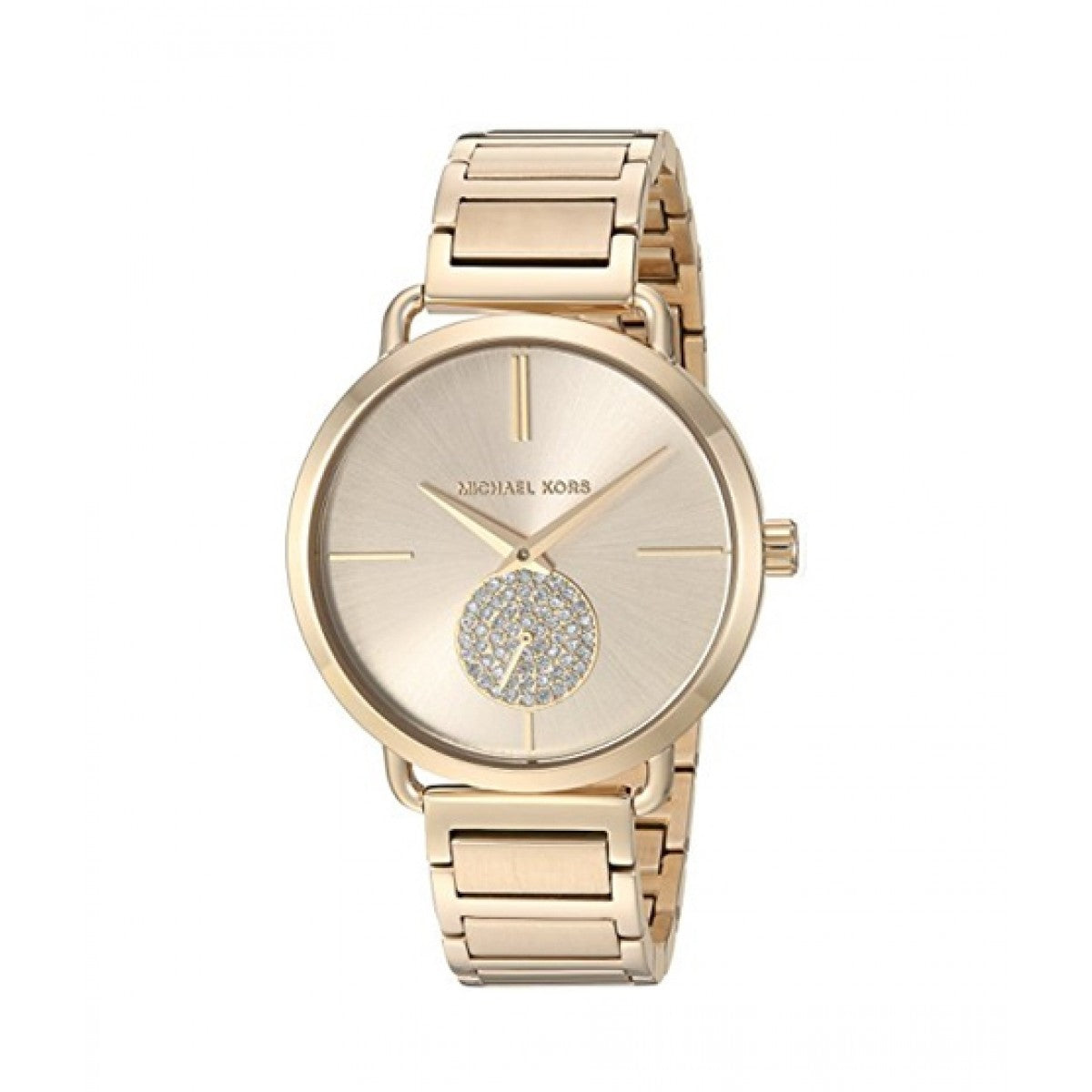 Michael Kors Portia Gold Dial Gold Steel Strap Watch for Women - MK3639