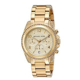 Michael Kors Runway Gold Dial Gold Steel Strap Watch for Women - MK5166