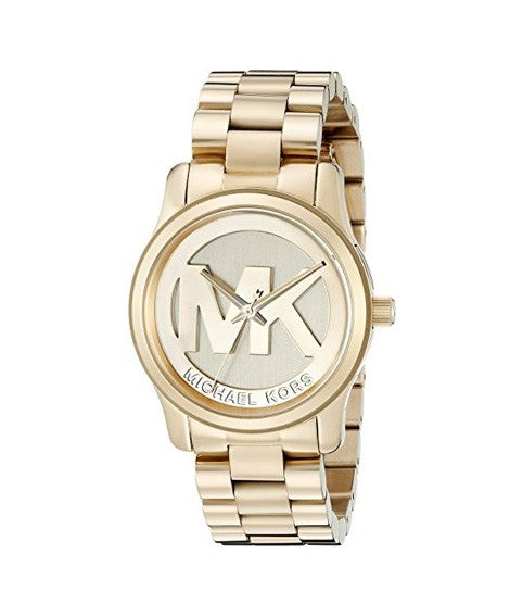 Michael Kors Runway Gold Dial Gold Steel Strap Watch for Women - MK5786