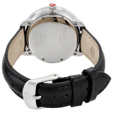 Michele Serein Mother of Pearl Dial Black Leather Strap Watch for Women - MWW21B000019