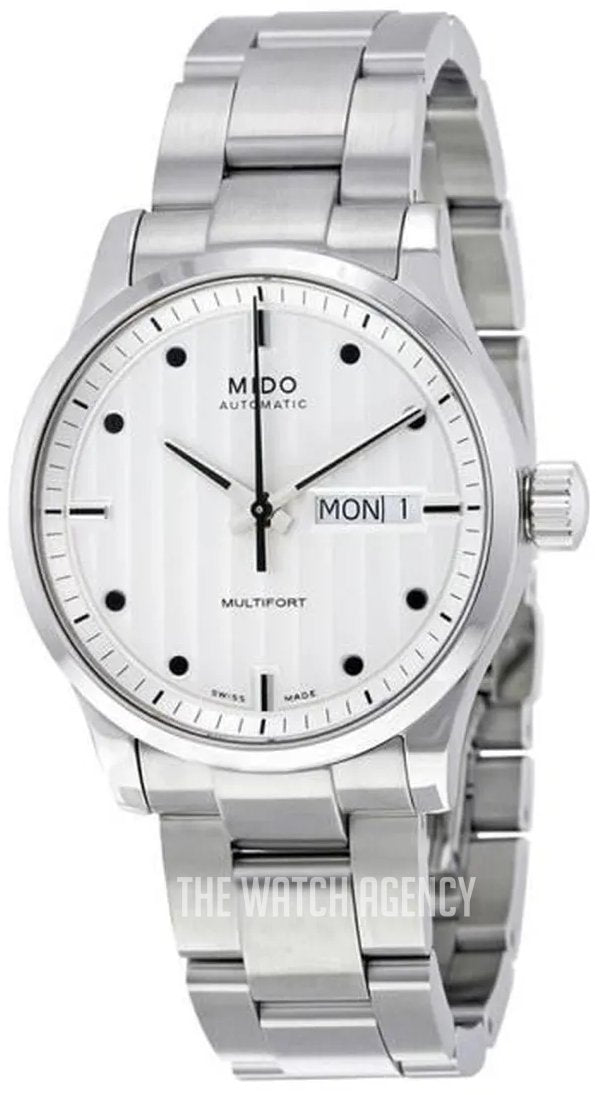 Mido Multifort Automatic Silver Dial Silver Steel Strap Watch For Men - M005.430.11.031.80