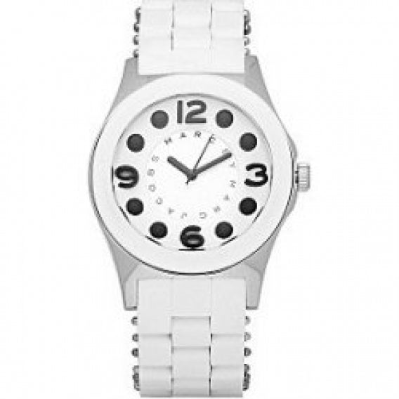 Marc Jacobs Pelly White Dial White Silicone Strap Watch for Women - MBM2503