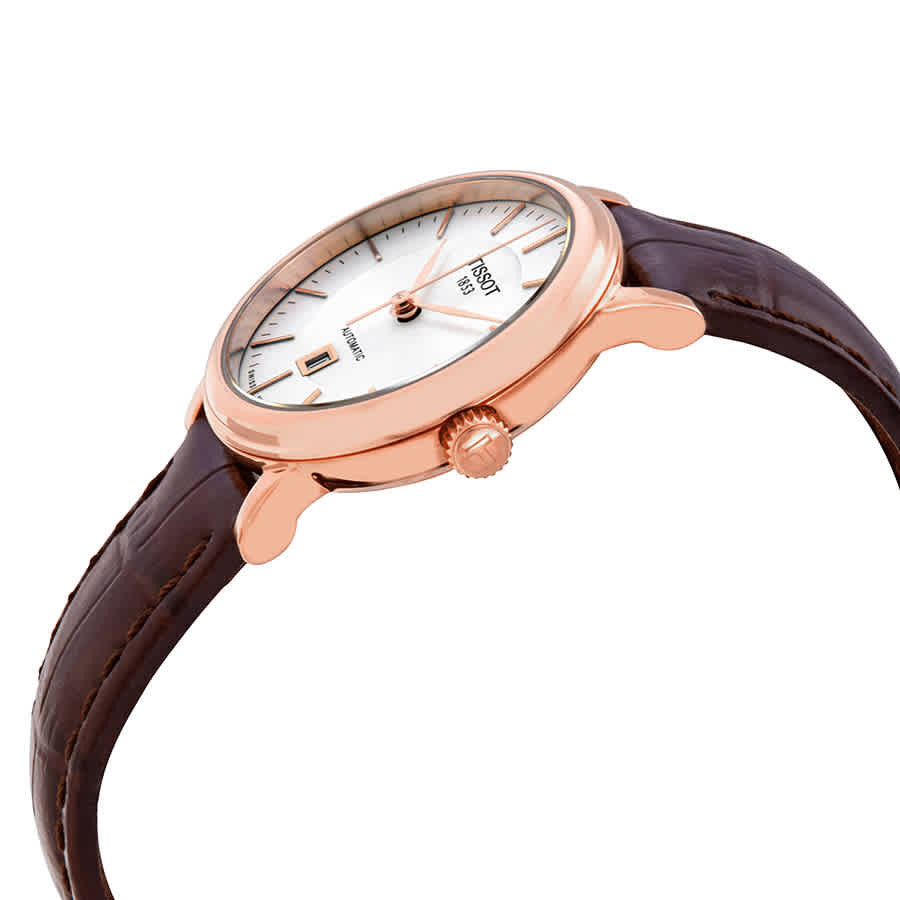 Tissot T Classic Carson White Dial Brown Leather Strap Watch For Women - T085.207.36.013.00