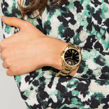 Michael Kors Whitney Quartz Black Dial Two Tone Steel Strap  Watch For Women - MK6743