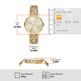 Michael Kors Addyson Quartz Gold Dial Gold Leather Strap Watch for Women - MK2952