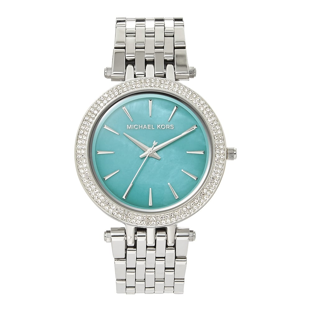 Michael Kors Darci Mother of Pearl Blue  Dial Silver Steel Strap Watch for Women - MK3515