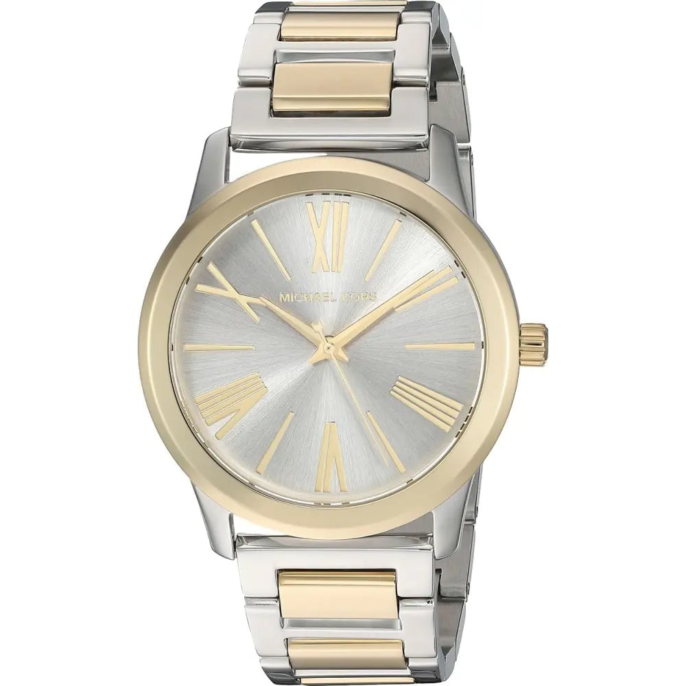 Michael Kors Hartman Quartz White Dial Two Tone Steel Strap Watch For Women - MK3521