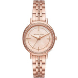 Michael Kors Cinthia Mother of Pearl Rose Gold Dial Rose Gold Steel Strap Watch for Women - MK3643
