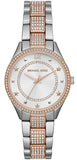 Michael Kors Lauryn Quartz White Dial Two Tone Steel Strap Watch For Women - MK4388