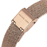 Michael Kors Pyper Quartz Mother of Pearl White Dial Rose Gold Mesh Strap Watch For Women - MK4588