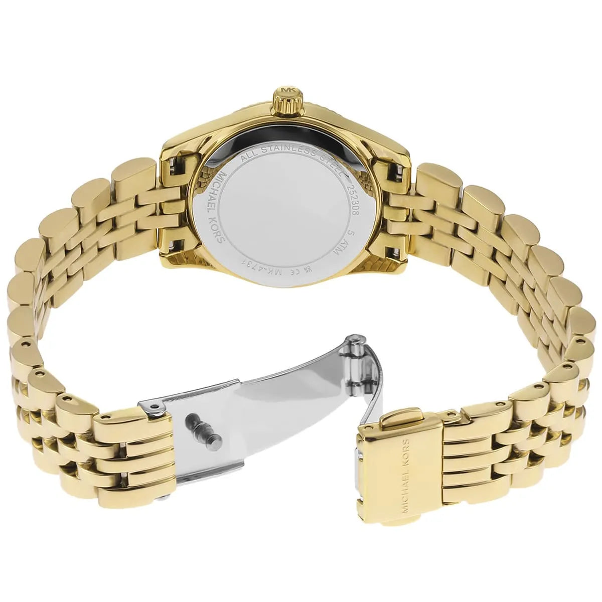 Michael Kors Lexington Analog Gold Dial Gold Steel Strap Watch for Women - MK4741