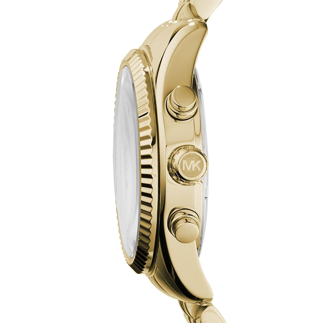Michael Kors Lexington Chronograph Gold Dial Gold Steel Strap Watch for Women - MK5556