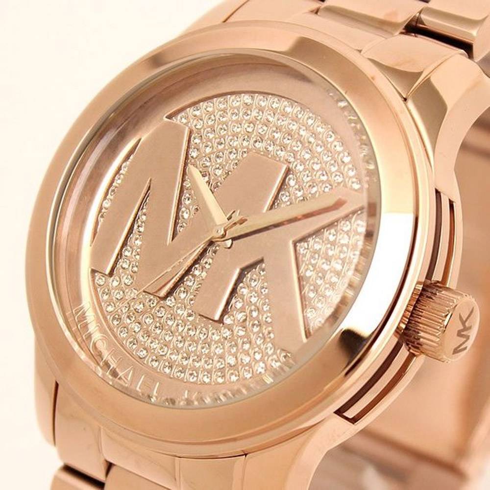 Michael Kors Runway Rose Gold Dial Rose Gold Steel Strap Watch for Women - MK5661