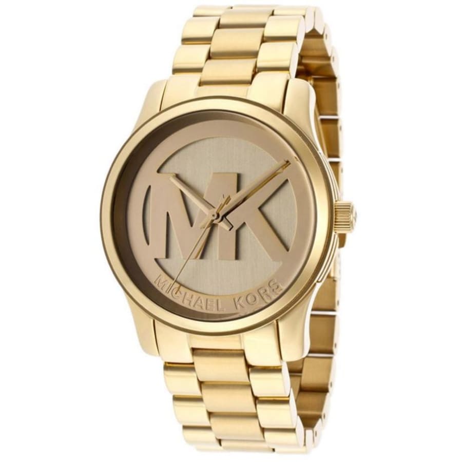 Michael Kors Runway Gold Dial Gold Steel Strap Watch for Women - MK5786