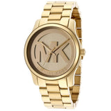 Michael Kors Runway Gold Dial Gold Steel Strap Watch for Women - MK5786