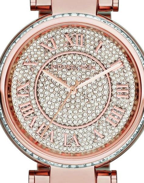 Michael Kors Skylar Rose Gold Dial Rose Gold Steel Strap Watch for Women - MK5868