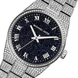 Michael Kors Channing Diamonds Black Dial Silver Steel Strap Watch for Women - MK6089