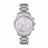 Michael Kors Brinkley Diamonds Silver Dial Silver Steel Strap Watch for Women - MK6186
