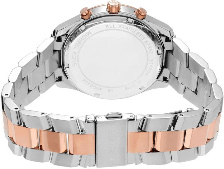 Michael Kors Blair Quartz Analog Rose Gold Dial Two Tone Steel Strap Watch For Women - MK6498