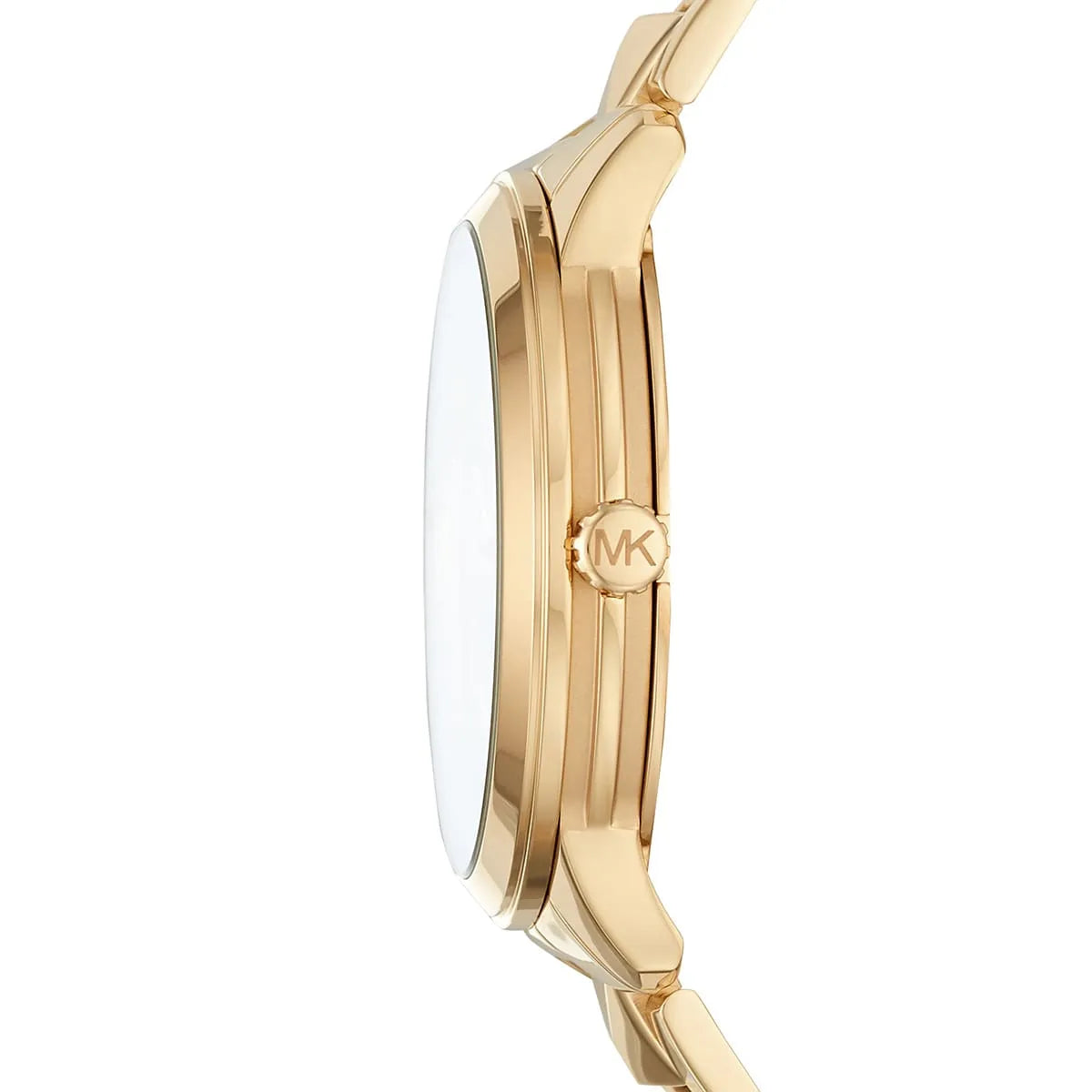 Michael Kors Runway Mercer Crystals Gold Dial Gold Steel Strap Watch For Women - MK6714