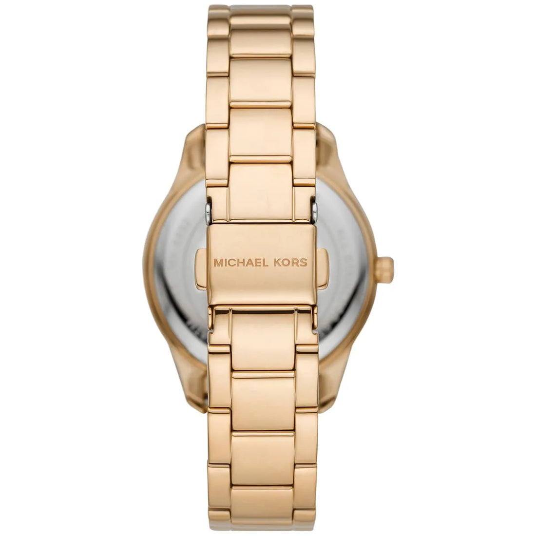 Michael Kors Layton Quartz Black Dial Gold Steel Strap Watch For Women - MK6892