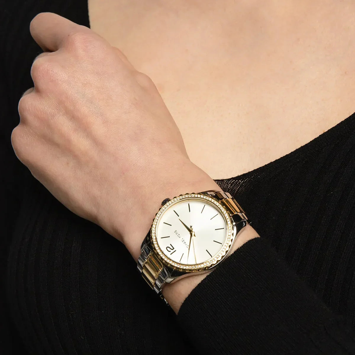 Michael Kors Layton Quartz Silver Dial Two Tone Steel Strap Watch For Women - MK6899