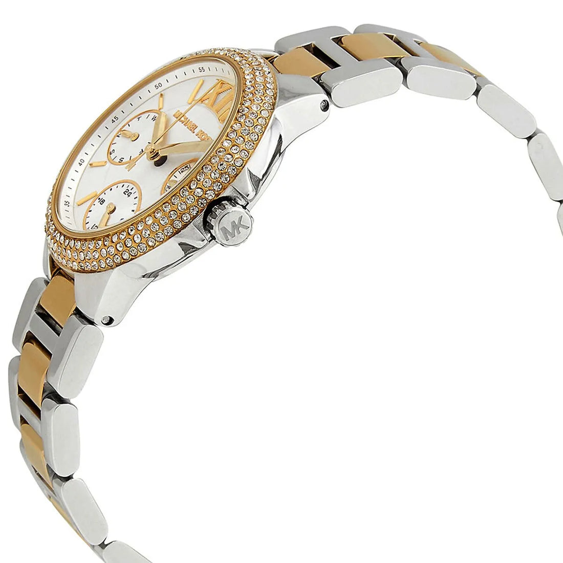 Michael Kors Camille Multifunction Silver Dial Two Tone Steel Strap Watch For Women - MK6982