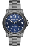 Michael Kors Paxton Analog Blue Dial Grey Steel Strap Watch For Men - MK8499