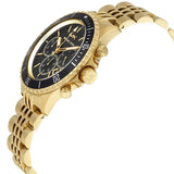 Michael Kors Bayville Chronograph Black Dial Gold Steel Strap Watch For Men - MK8726