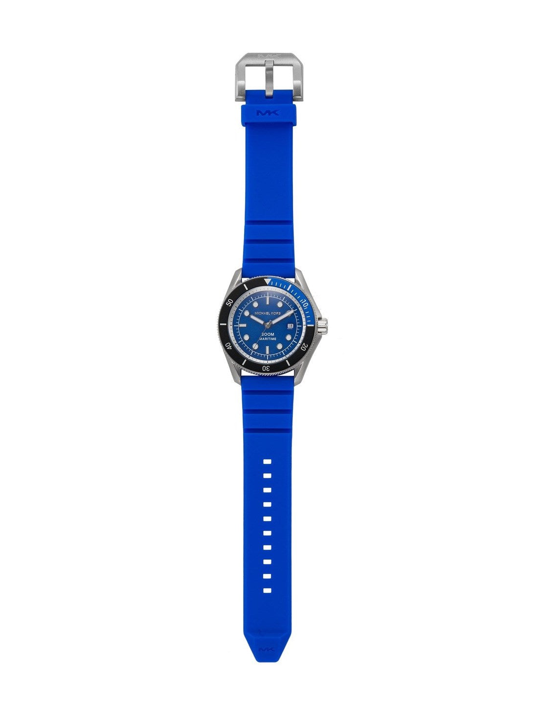 Michael Kors Maritime Three-Hand Analog Blue Dial Blue Silicone Strap Watch for Men - MK9156
