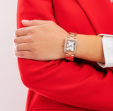 Michael Kors Emery Three-Hand Crystals Silver Dial Rose Gold Steel Strap Watch for Women - MK4641