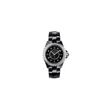 Chanel J12 Diamonds Ceramic Black Dial Black Steel Strap Watch for Women - J12 H3108